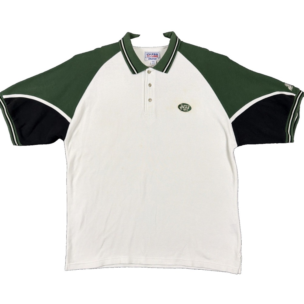 New York Jets Vintage Starter Pro Line Mens  XXL Coaches Polo